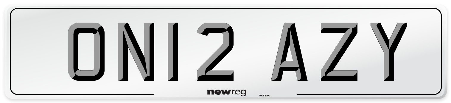 ON12 AZY Number Plate from New Reg